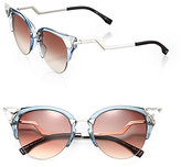 Thumbnail for your product : Fendi Edged Zig-Zag Optyl Cat's-Eye Sunglasses