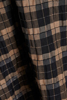Thumbnail for your product : Ganni Checked organic cotton-blend seersucker wrap midi dress