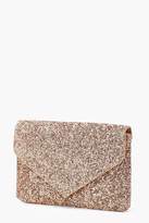 Thumbnail for your product : boohoo All Over Glitter Envelope Clutch