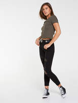 Thumbnail for your product : Dotti Button Front Rib Knit Top