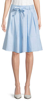Isaac Mizrahi IMNYC Pleated Knee-Length Skirt
