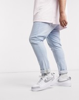 Thumbnail for your product : Burton Menswear Big & Tall jeans in light wash blue