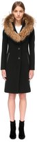 Thumbnail for your product : Mackage Mila Wool Coat With Fur Trim Hood In Black