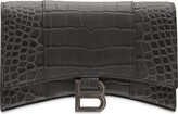Thumbnail for your product : Balenciaga Hourglass Embossed Leather Chain Wallet
