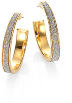 Thumbnail for your product : ABS by Allen Schwartz Glitter-Coated Hoop Earrings/1"