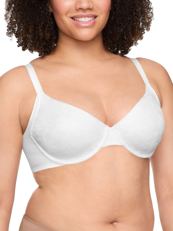 Warners Blissful Benefits Women’s Side and Underarm Smoothing Lace Unlined Bra WRW251UU05W