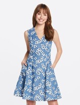Thumbnail for your product : Draper James Love Circle Dress in Floral Chambray