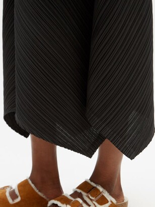 Pleats Please Issey Miyake Technical-pleated Handkerchief-hem Dress - Black