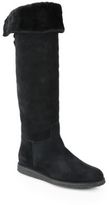 Thumbnail for your product : Ferragamo My Ease Suede Fur-Lined Boots
