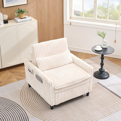 House of Hampton Comfortable Chair For Small Apartment Bedroom Space Balcony Small Sofa Bed Lazy Small Sofa Sofa With A Pillow