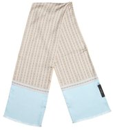Thumbnail for your product : Gucci sky blue and beige multi-pattern horsebit print scarf