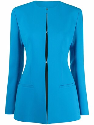 blazer with round neck