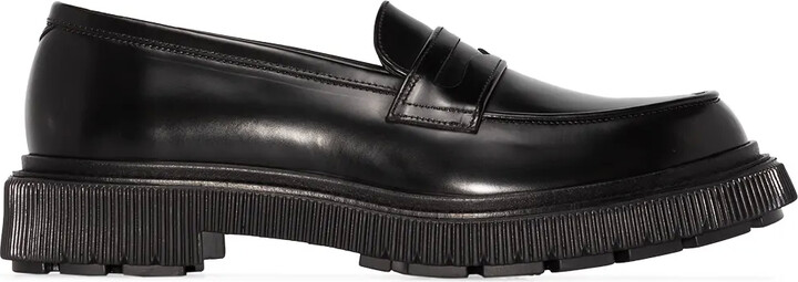 Adieu Paris Penny-Slot Leather Loafers