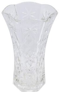 Clear Cut Glass Flower Vase - Interesting Things