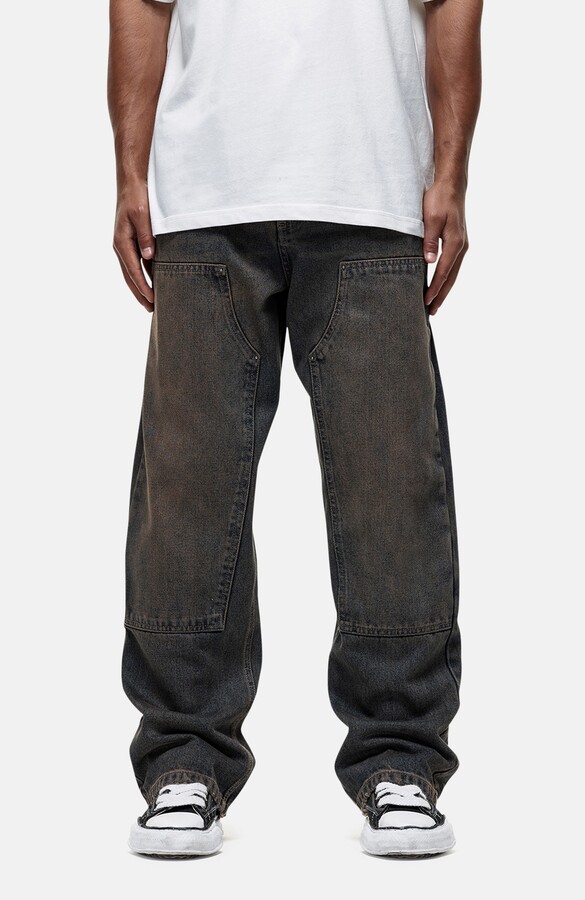 Good For Nothing Traipes Blue Washed Baggy Denim Jeans