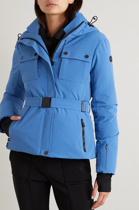 Erin Snow + Net Sustain Diana Hooded Belted Recycled Ski Jacket - Blue -  ShopStyle