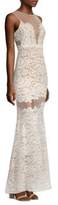 Rayna Sleeveless Floral Lace Gown