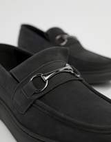 Thumbnail for your product : ASOS Design DESIGN Loafers In Black Leather With Snaffle