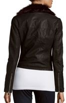 Thumbnail for your product : C&C California Faux Fur Trimmed Notch Collar Jacket