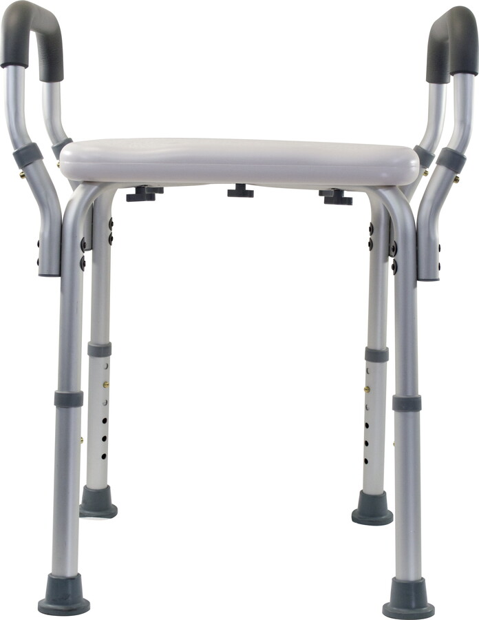 Essential Medical Supply Height Adjustable Shower Chair and Bath Stool with Arms - Up to 300lbs.