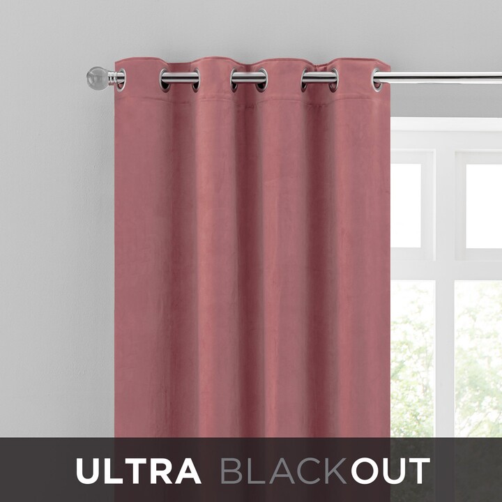 Dunelm Isla Rose Thermal Ultra Blackout Eyelet Curtains Rose ShopStyle