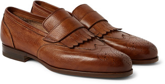 Santoni Aliseo Wingtip Leather Loafers