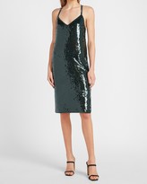 Thumbnail for your product : Express Sequin Cross Back Slip Dress