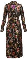 Thumbnail for your product : Dolce & Gabbana Floral Jacquard Long Coat - Womens - Black Multi