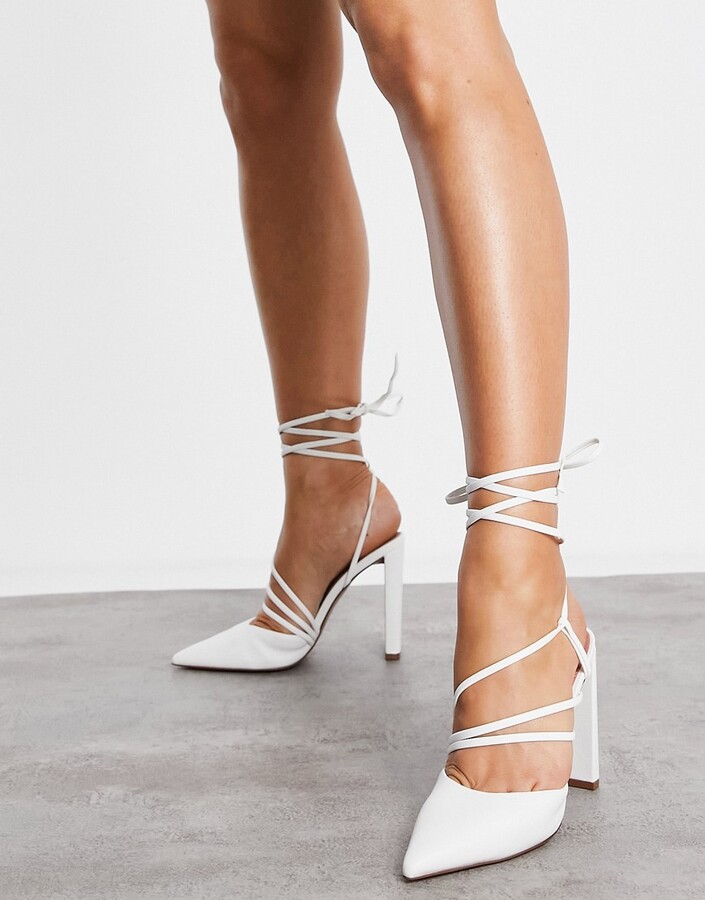 White Lace High Heels Shoes | Shop the world's largest collection of  fashion | ShopStyle UK