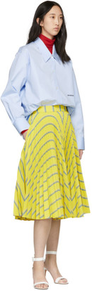 Calvin Klein Yellow Soleil Pleated Skirt