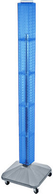 Azar Displays Four-Sided Pegboard Tower Floor Display on Revolving Wheeled Base. Spinner Rack Tower. Panel Size: 4\