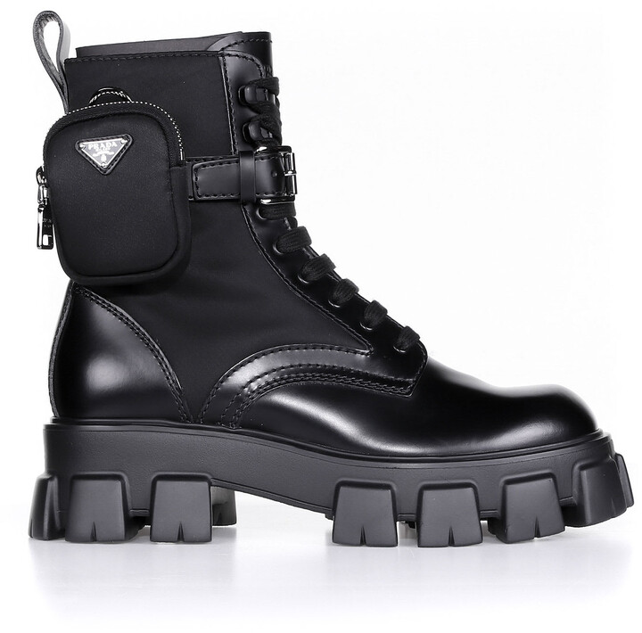 mens black prada boots