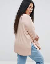 Thumbnail for your product : ASOS Curve Tunic Top With Side Splits And Curve Hem