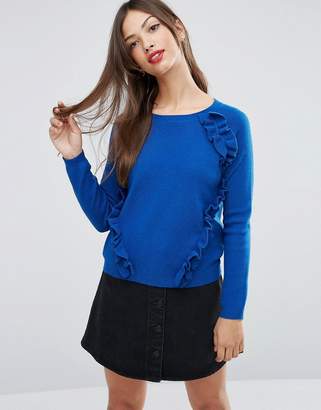 ASOS Sweater with Raglan and Ruffle Detail