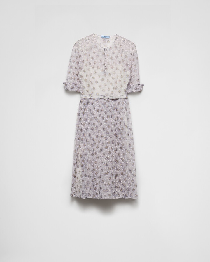 Prada Printed marocain dress - ShopStyle
