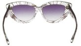 Thumbnail for your product : Linda Farrow Printed Cat-eye Sunglasses