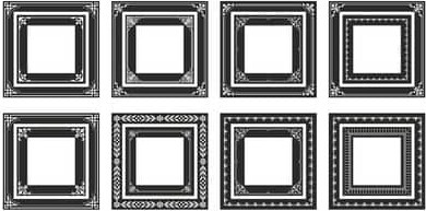 Room Mates RoomMates Black & White Ornate Gallery Frames Peel & Stick Wall Decals