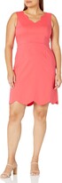 Thumbnail for your product : Adrianna Papell Women's ELSA Cotton Nylon Scalloped A-LINE Dress
