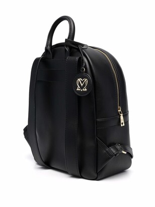 Love Moschino Logo-Lettered Grained Backpack