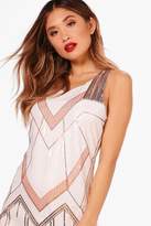 Thumbnail for your product : boohoo Boutique Sequin Panelled Shift Dress