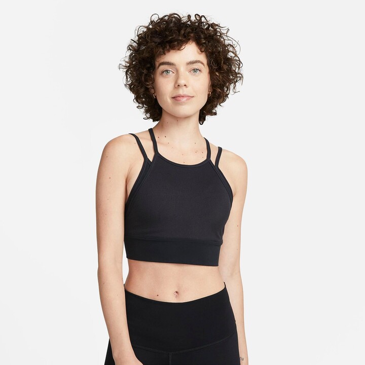Nike Women's Indy Strappy Light-Support Padded Ribbed Longline