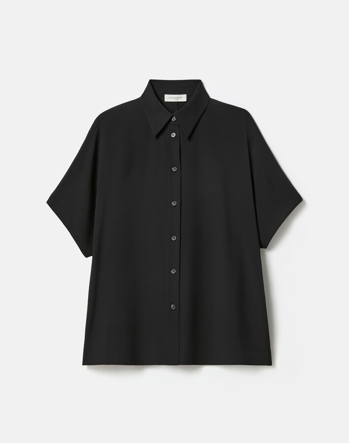 Organic Silk Georgette Dolman Oversized Blouse