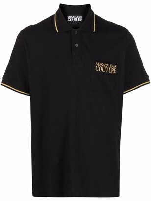 Versace Jeans Couture Embroidered-Logo Cotton Polo Shirt