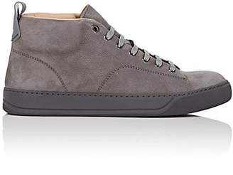 Lanvin Men's Grained Nubuck Sneakers - Gray