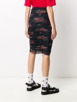 Thumbnail for your product : Ganni Floral-Print Ruched Skirt