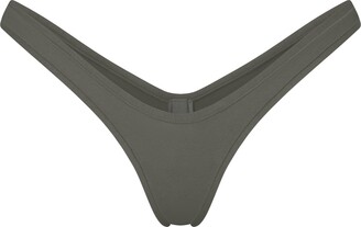 Cotton Jersey Micro Dipped Thong  Juniper - ShopStyle Plus Size Intimates