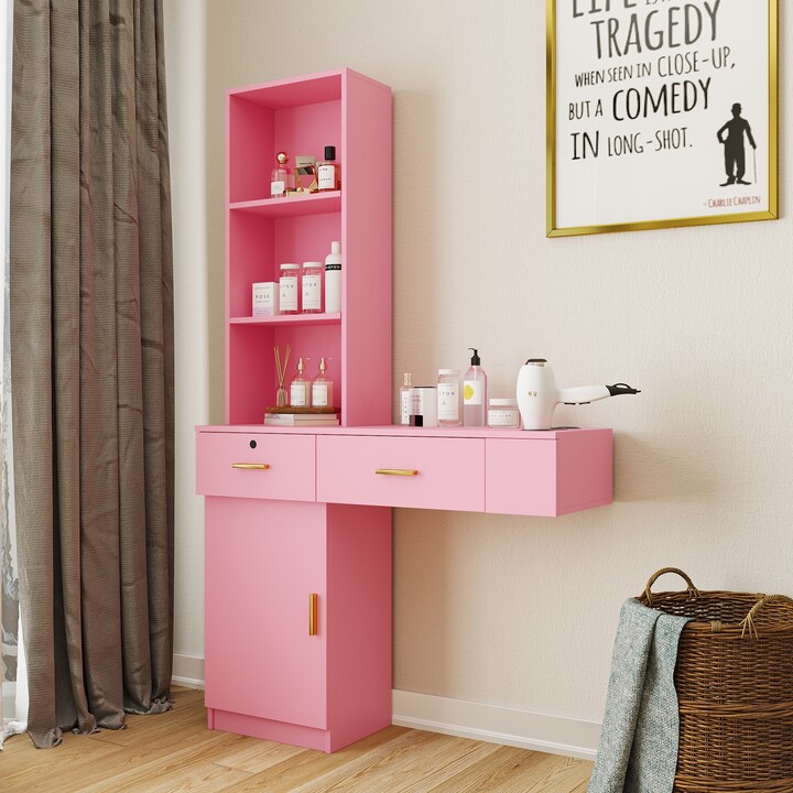 Modern Vanity desk with multilayer storage ShopStyle Bath Accessories