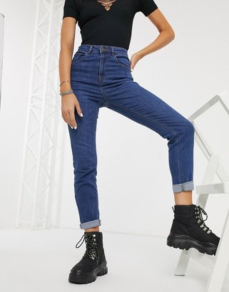 Collusion x011 slim mom jeans in dark stone wash - ShopStyle