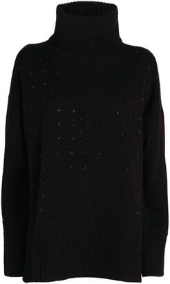 William Sharp Cashmere Crystal-Embellished Sweater