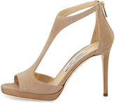 Thumbnail for your product : Jimmy Choo Lana Suede T-Strap 100mm Sandals